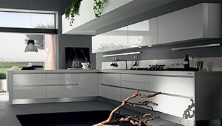 Cocina blanca tirador uñero