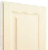 Puerta mueble de cocina lacada 2 Puerta de cocina blanca con marco grueso con ranura en marco