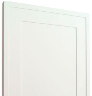 Puerta de cocina blanca con marco fino