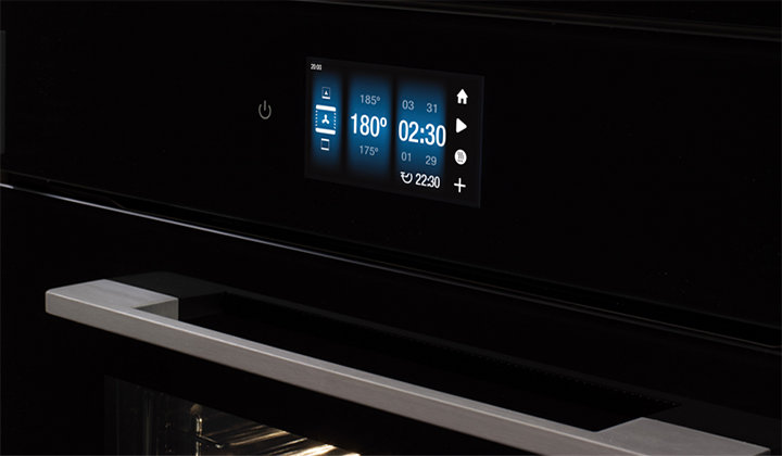Horno digital com pantalla táctil y limpieza automática
